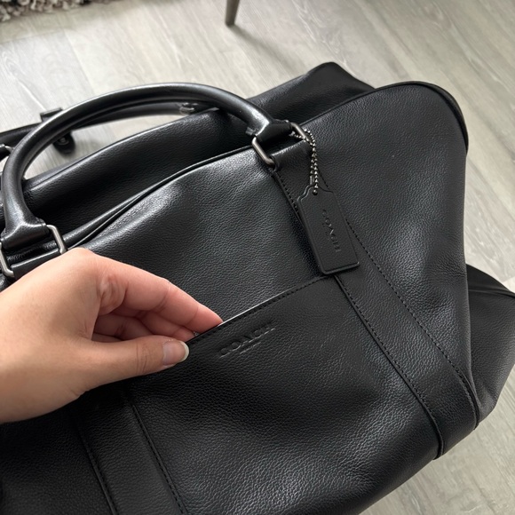 Coach Weekend Leather Duffel Bag Black - Picture 6 of 10